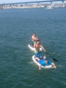 Joe Bauer & Than Merrill paddleboarding